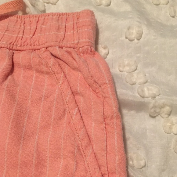 Pink and white stripe shorts. - Picture 1 of 3